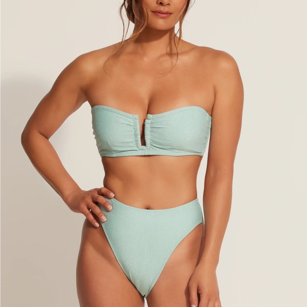 SU78 Eco Sparkle Swim Suit Set Seafoam